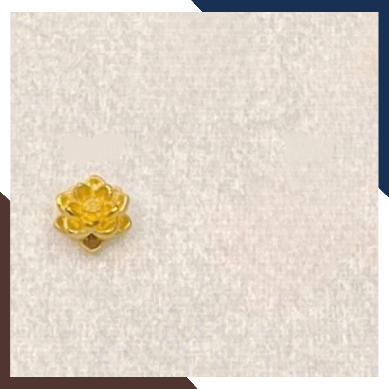 Charm Hoa Sen Vàng 24k Mã CHARMV70 - May Mắn, Thanh TỊnh