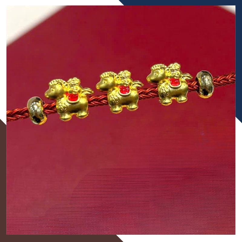 Charm Ngựa Vàng 24K 9999 CHARMV145 | Tài Lộc & Thành Công 2026