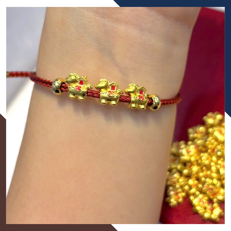 Charm Ngựa Vàng 24K 9999 CHARMV145 | Tài Lộc & Thành Công 2026