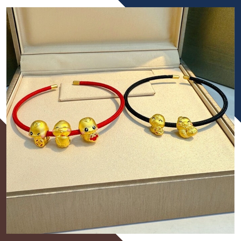 Charm Rắn Vàng 24k Mã CHARMV50 Cho Người Tuổi Tỵ Năm 2025