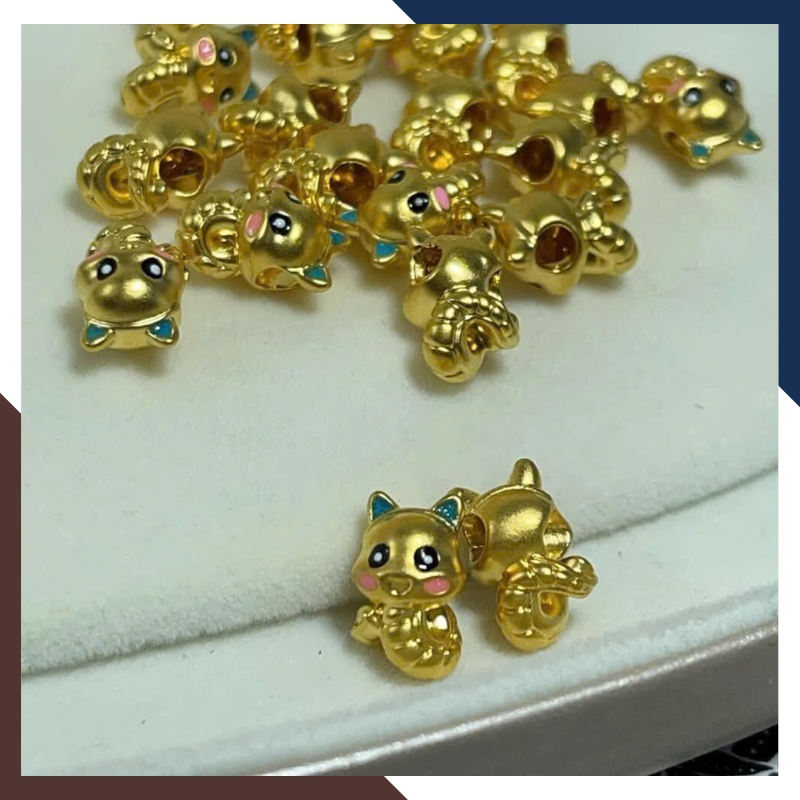 Charm Vàng 24k 9999 Hình Rắn Mã CHARMV52 Cho Người Tuổi Tỵ Năm 2025