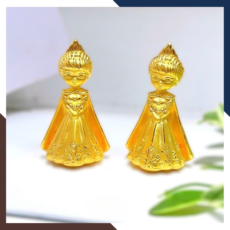 Công Chúa Elsa Bằng Vàng 24k 9999 Mã QTV19 – Quà Sinh Nhật Cho Bé Gái