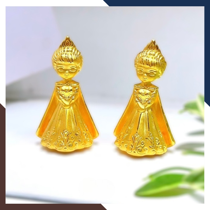 Công Chúa Elsa Bằng Vàng 24k 9999 Mã QTV19 – Quà Sinh Nhật Cho Bé Gái