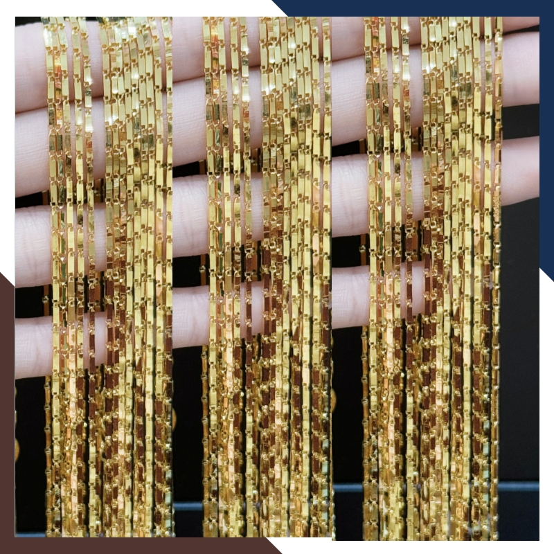 Dây chuyền đốt vuông bằng vàng tây 10k cho nữ đẹp mã TL73