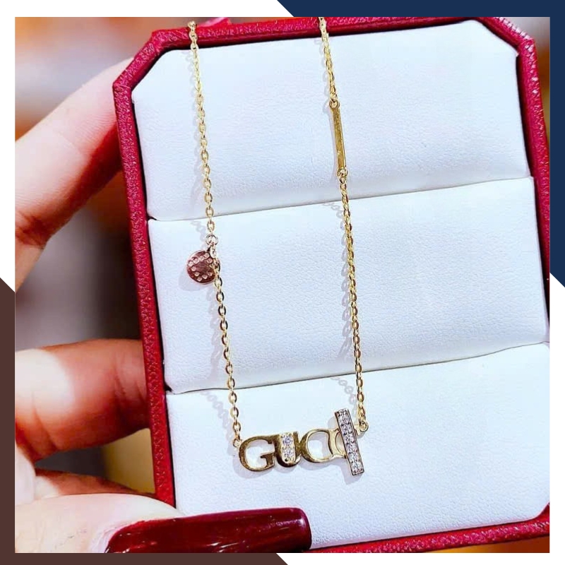 Dây Chuyền Gucci Vàng Ý 10k Cho Nữ DCVN341