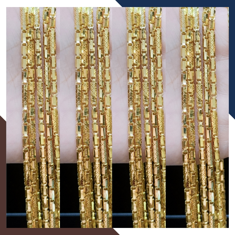 Dây chuyền vàng tây nam nữ 10k mẫu khúc ống trúc khúc trụ kim tiền mã TL235