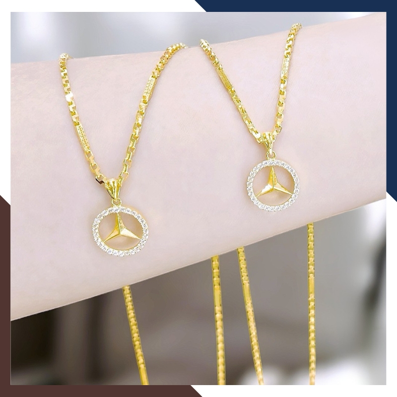 Dây Chuyền Mercedes Vàng 10k Cho Nữ DCVN343 – Cá Tính & Thời Thượng