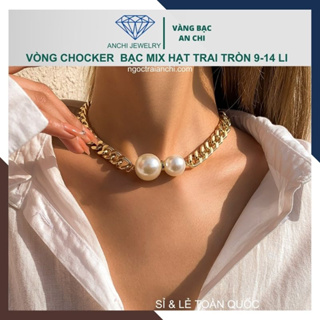 Vòng cổ ngọc trai nam, dây chuyền ngọc trai nam dáng choker mã 914AC1600
