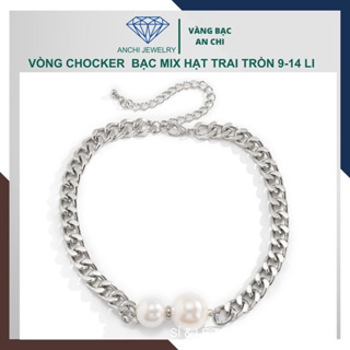 Vòng cổ ngọc trai nam, dây chuyền ngọc trai nam dáng choker mã 914AC1600