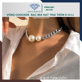 Vòng cổ ngọc trai nam, dây chuyền ngọc trai nam dáng choker mã 914AC1600
