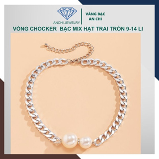 Vòng cổ ngọc trai nam, dây chuyền ngọc trai nam dáng choker mã 914AC1600