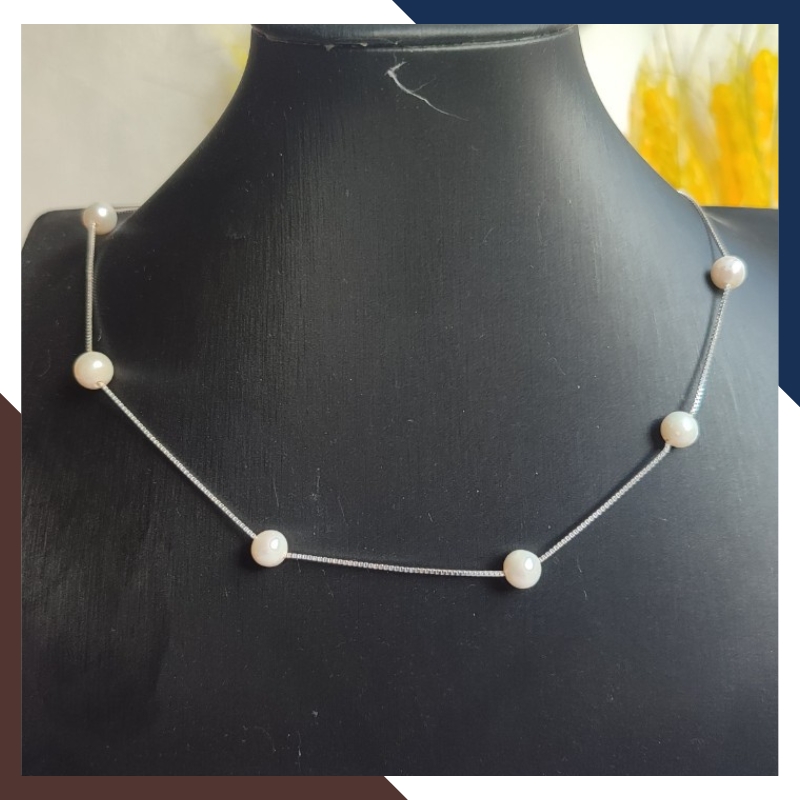 Dây chuyền ngọc trai nữ nuôi nước ngọt tự nhiên mã VCNT18