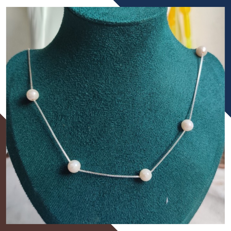 Dây chuyền ngọc trai nữ nuôi nước ngọt tự nhiên mã VCNT18