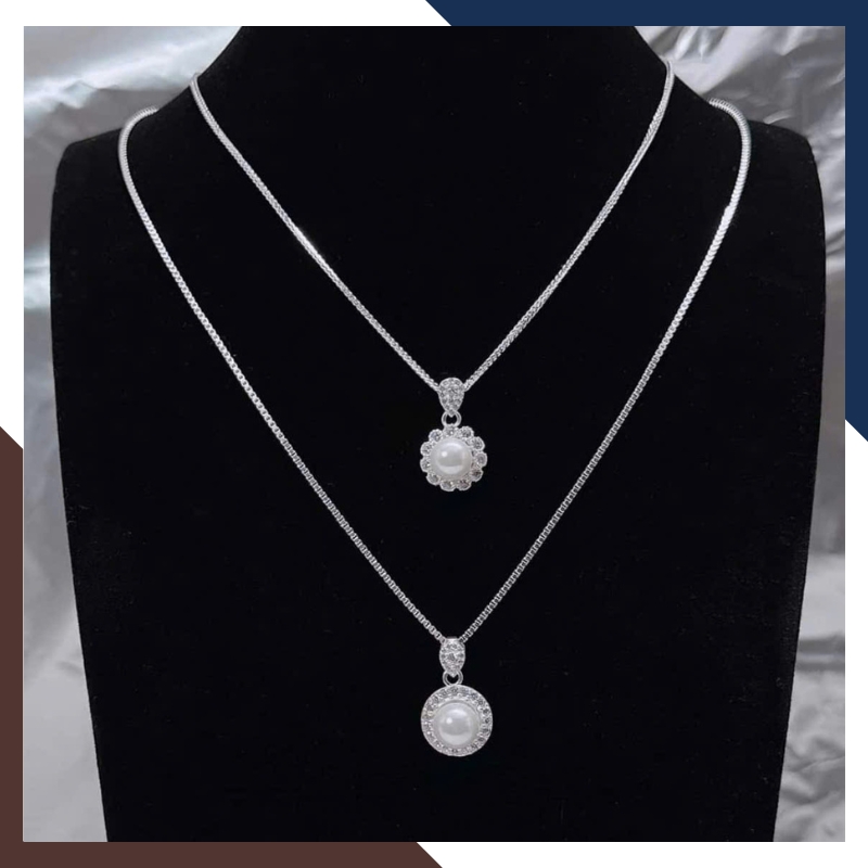 Dây Chuyền Ngọc Trai Nữ Mặc Áo Dài VCNT105 | Ngọc Trai Thật