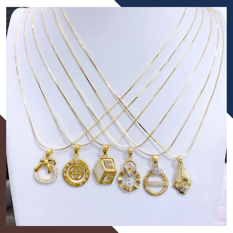 Dây chuyền vàng tây nữ 10k hình nơ mã TL5428