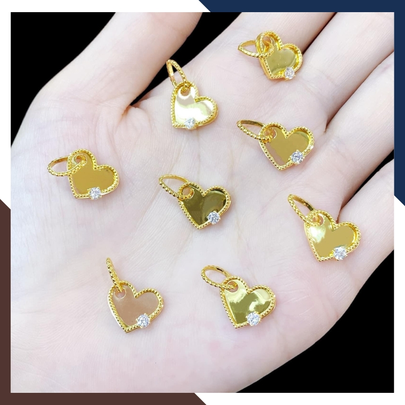 Dây Chuyền Trái Tim Vàng Tây 10k Cho Nữ DCVN385