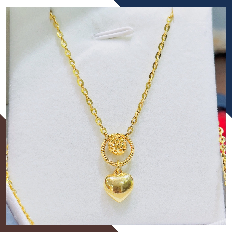 Dây Chuyền Trái Tim Vàng Tây 10k Cho Nữ DCVN390