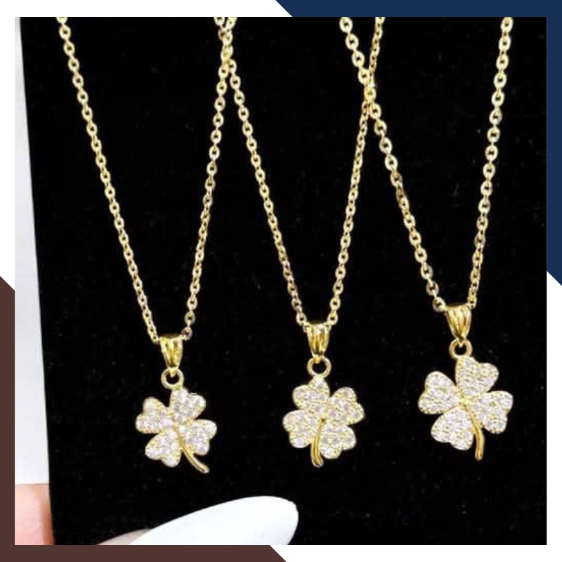 Dây Chuyền Vàng Cỏ 4 Lá Cho Nữ DCVN356