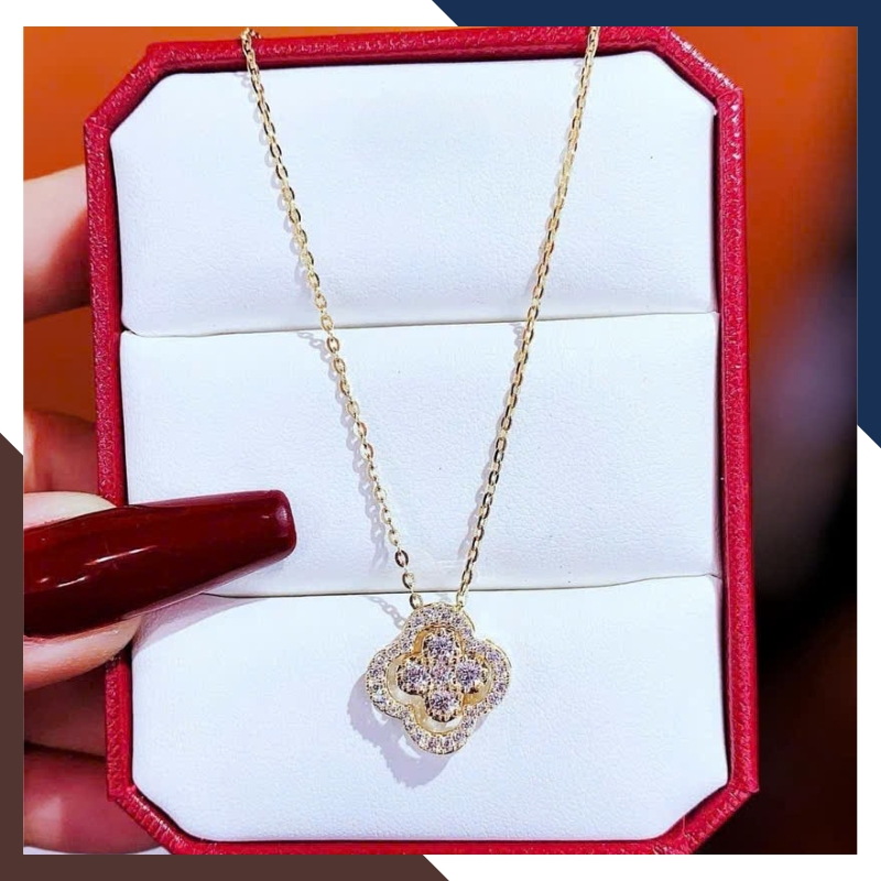 Dây Chuyền Vàng Nữ Cỏ 4 Lá DCVN367