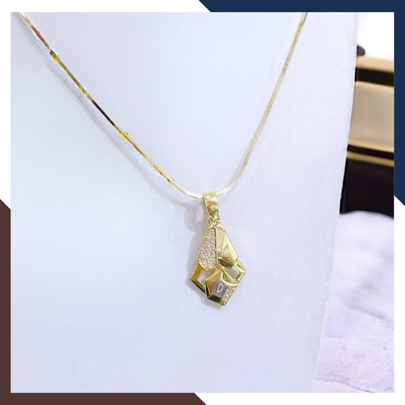 Dây chuyền vàng nữ 10k mặt hình thoi mới đẹp cho nữ TL5435