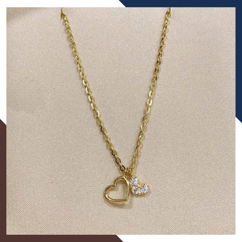 Dây Chuyền Vàng Nữ Mặt Trái Tim DCVN219 | Vàng Ý 10k Tinh Tế