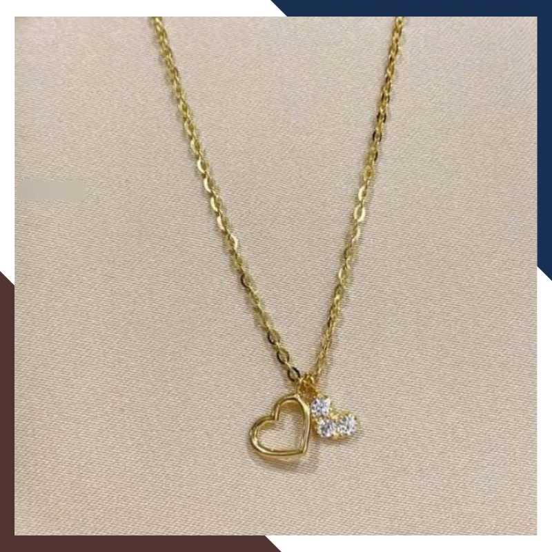 Dây Chuyền Vàng Nữ Mặt Trái Tim DCVN219 | Vàng Ý 10k Tinh Tế