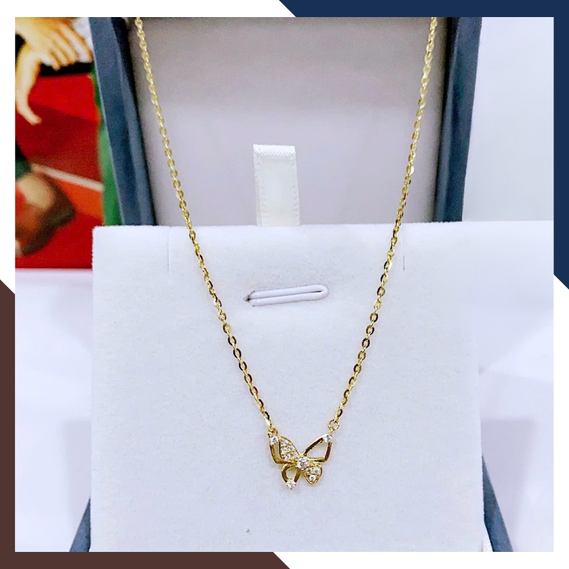 Dây Chuyền Vàng Tây Nữ 10k Mặt Hình Con Bướm DCVN246