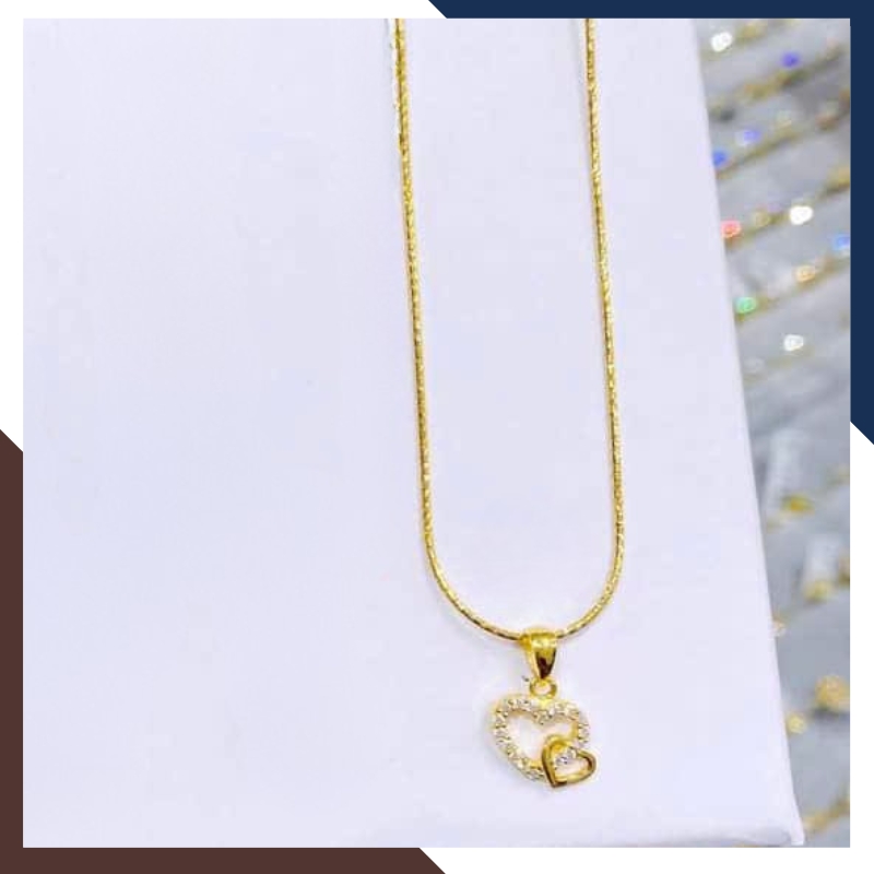 Dây Chuyền Vàng Tây Nữ 10k Mặt Trái Tim DCVN233 – Món Quà Ý Nghĩa Cho Bạn Gái
