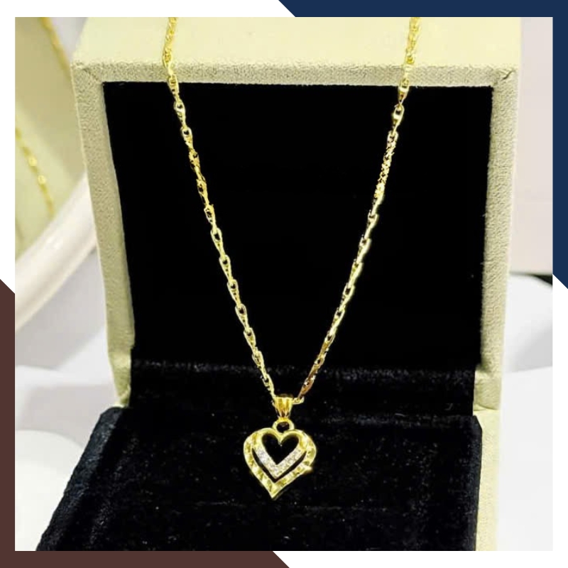 Dây Chuyền Vàng Tây Nữ 10k Mặt Trái Tim DCVN233 – Món Quà Ý Nghĩa Cho Bạn Gái