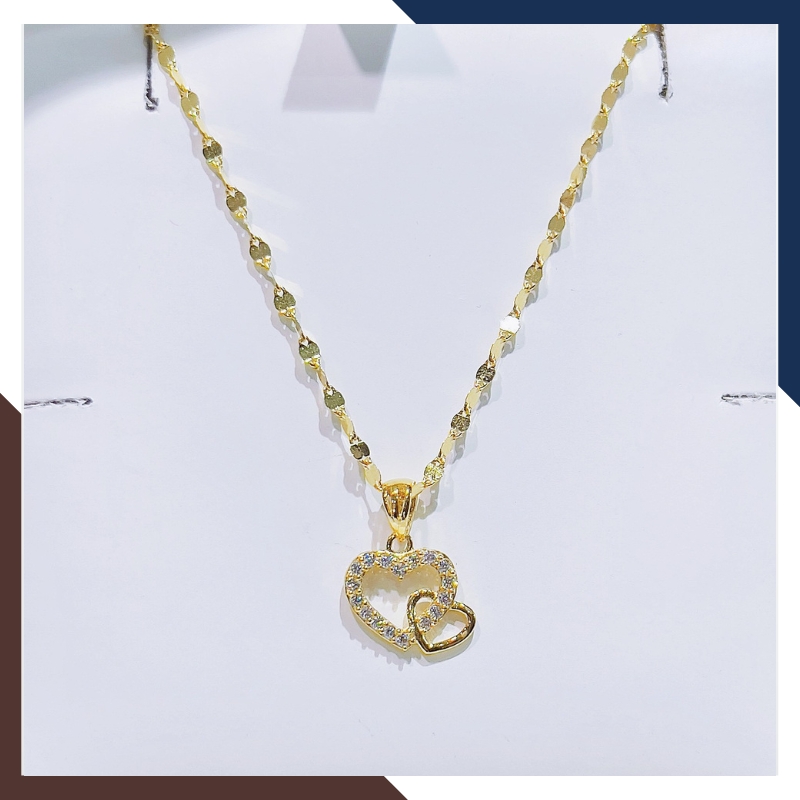 Dây Chuyền Vàng Tây Nữ 10k Mặt Trái Tim DCVN377