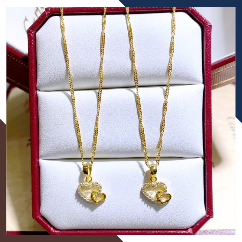 Dây Chuyền Vàng Tây Nữ 10k Mặt Trái Tim DCVN377