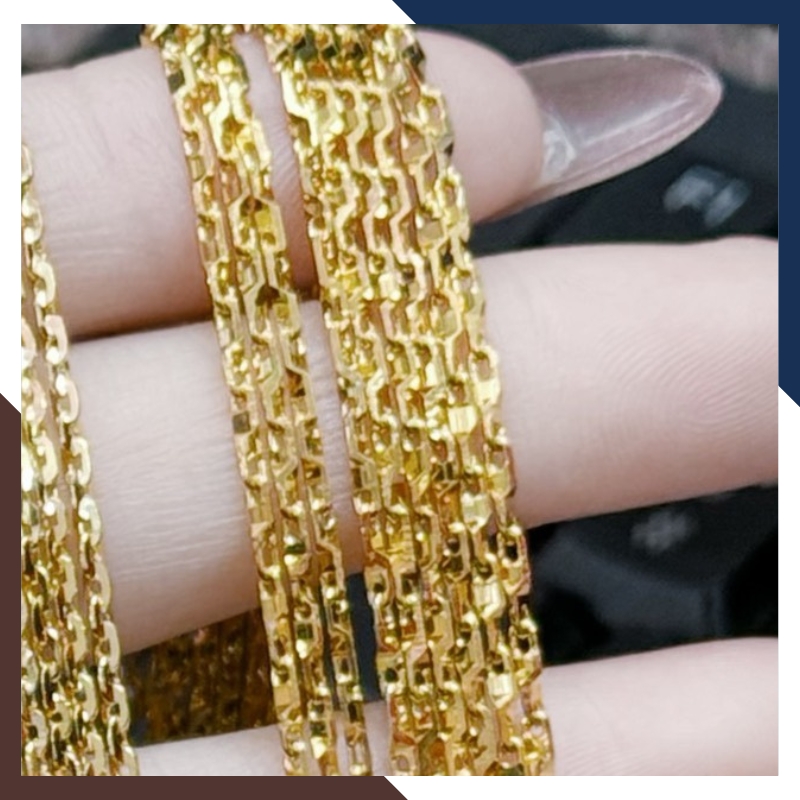 Dây chuyền vàng tây nữ 10k mẫu trơn không mặt mã TL103