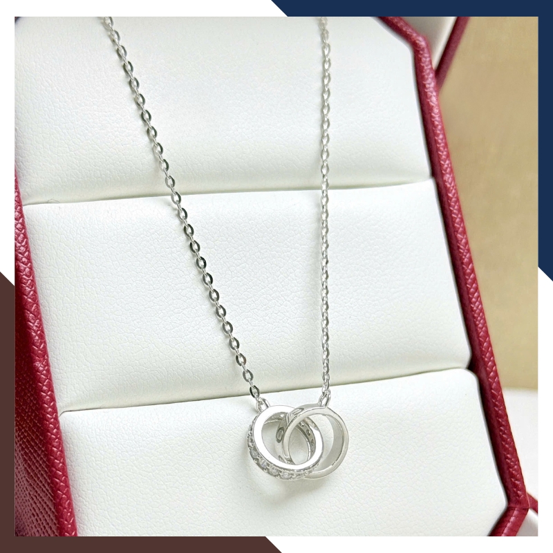 Dây Chuyền Vàng Trắng Nữ 10k DCVN318