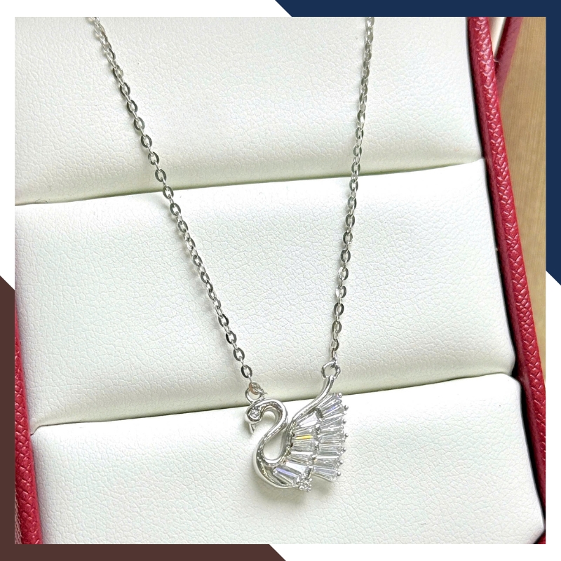 Dây Chuyền Vàng Trắng Nữ 10k DCVN318