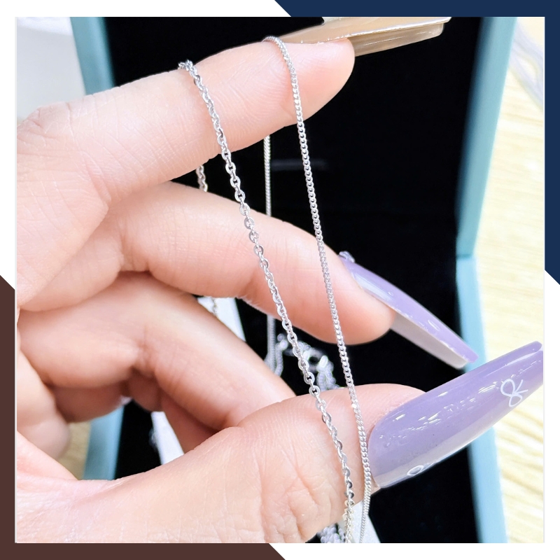 Dây Chuyền Vàng Trắng Nữ 10k DCVN329