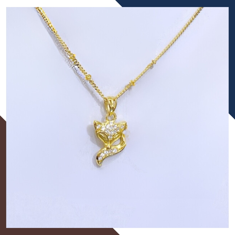 Dây chuyền vàng tây nữ 10k mặt mặt hồ ly mã TL5823