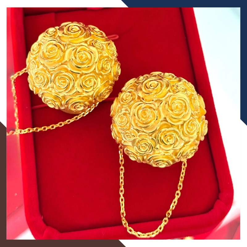 Giỏ Hoa Hồng Bằng Vàng 24k 9999 – Quà Tặng Tình Yêu Vĩnh Cửu