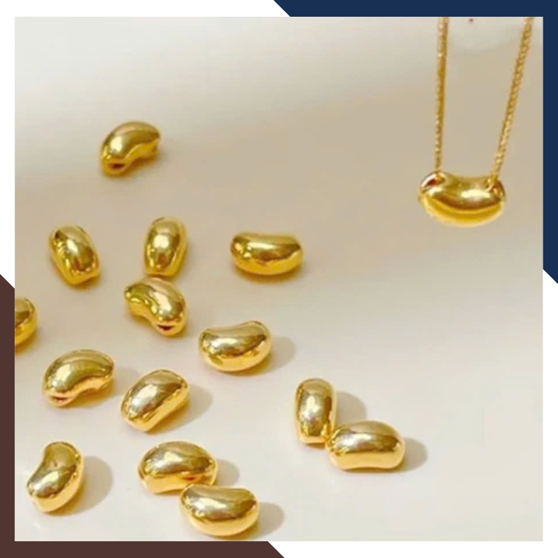 Hạt đậu vàng 9999 24k đẹp mã AC044 - Biểu tượng tài lộc