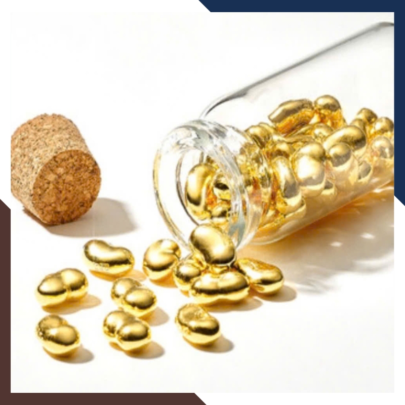 Hạt đậu vàng 9999 24k đẹp mã AC044 - Biểu tượng tài lộc