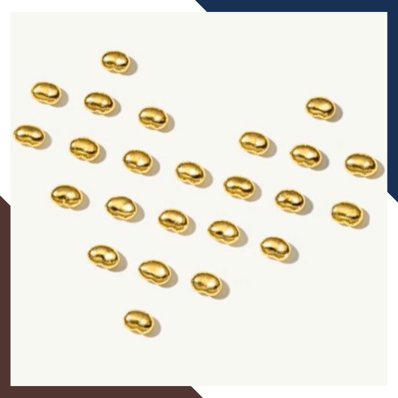 Hạt đậu vàng 9999 24k đẹp mã AC044 - Biểu tượng tài lộc