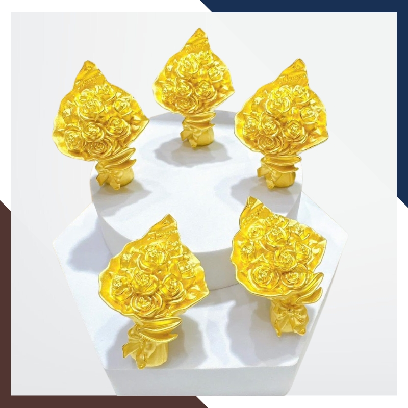 Hoa Hồng Vàng 24k Làm Quà Tặng Người Yêu Ngày 14 2 Mã QTV01
