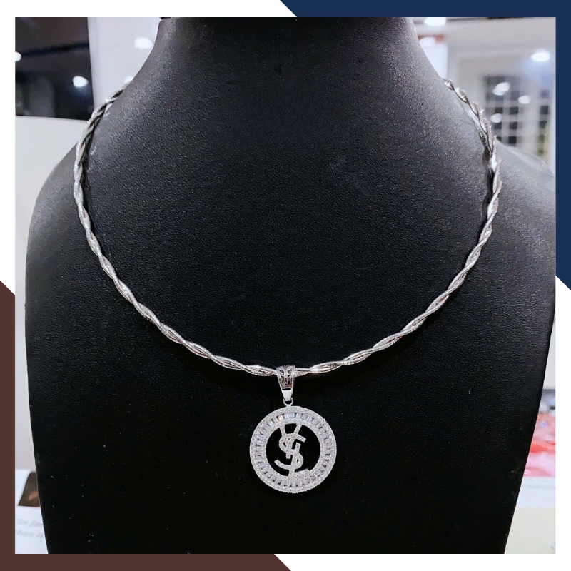 Kiềng Cổ Vàng Trắng Ý 10k Cho Nữ DCVN405