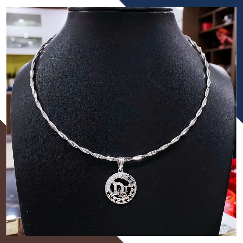 Kiềng Cổ Vàng Trắng Ý 10k Cho Nữ DCVN405