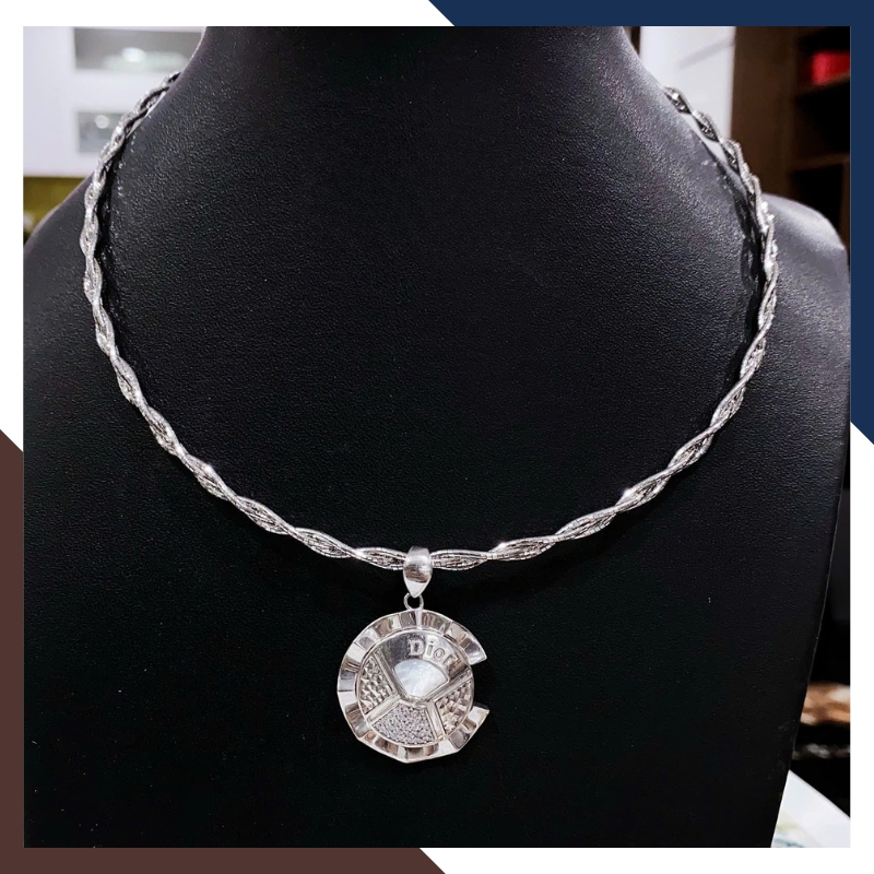 Kiềng Cổ Vàng Trắng Ý 10k Cho Nữ DCVN405