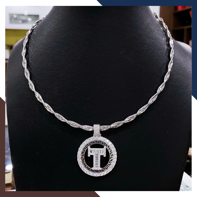 Kiềng Vàng Trắng Đeo Cổ Nữ Thanh Lịch, Quý Phái DCVN397 | Vàng Ý 10k