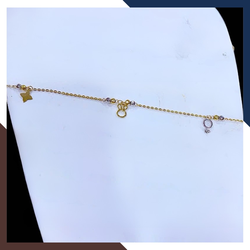 Lắc Chân Vàng Nữ 10K LCVN06 – Nhiều Mẫu Đẹp & Có Giấy Kiểm Định