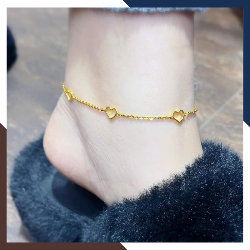 Lắc Chân Vàng Nữ 10K LCVN31 – Quà Tặng Bạn Gái Lý Tưởng