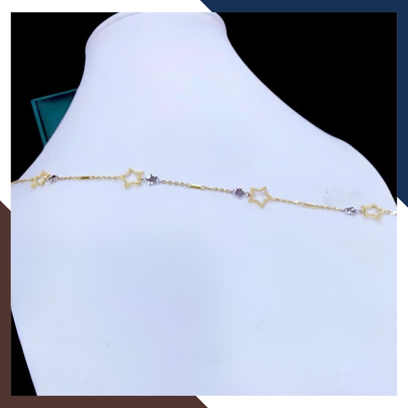 Lắc Chân Vàng Ý 10K LCVN25 – Dây Mảnh Tôn Dáng, Hợp Mọi Phong Cách