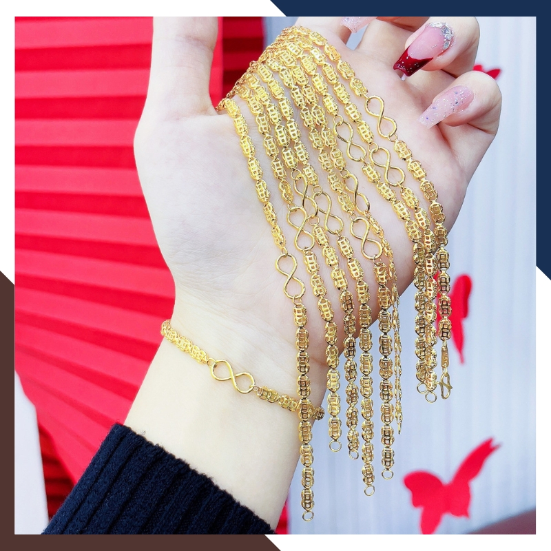 Lắc Tay Kim Tiền Như Ý Nguyện Bằng Vàng Tây 10K Cho Nữ Mã LTVN85