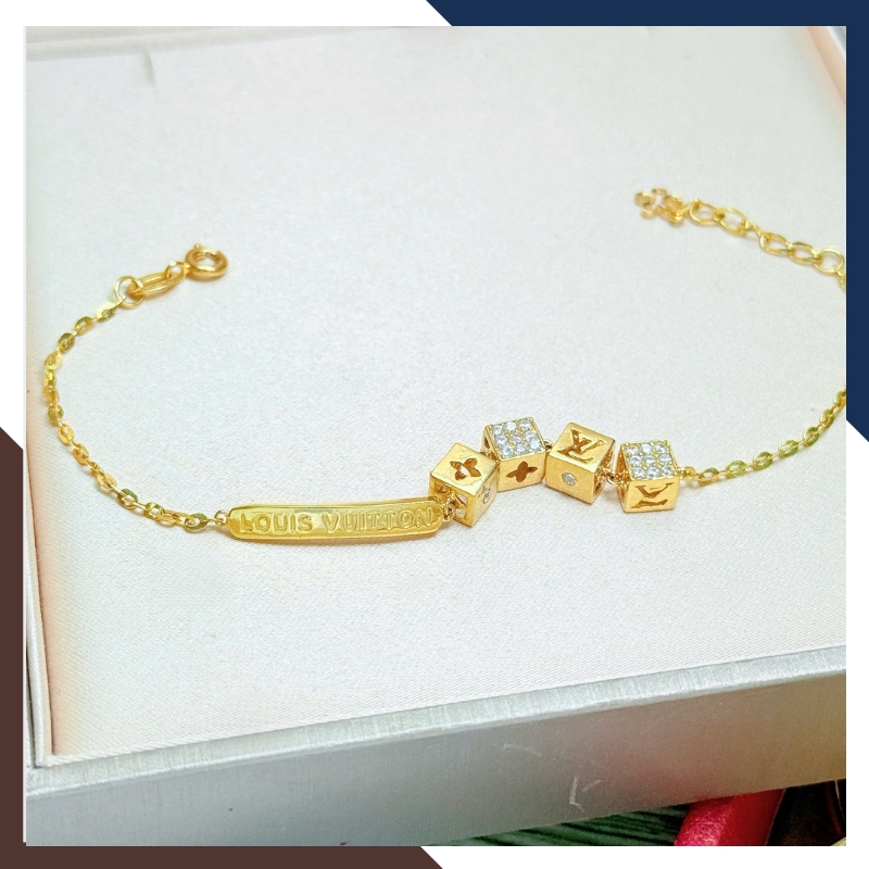 Lắc Tay Vàng Nữ 10K Charm Nhiều Mẫu LTVN367 - Đeo Đẹp Mỗi Ngày